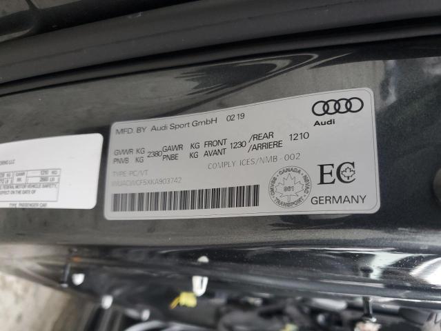 2019 AUDI RS5 WUACWCF5XKA903742