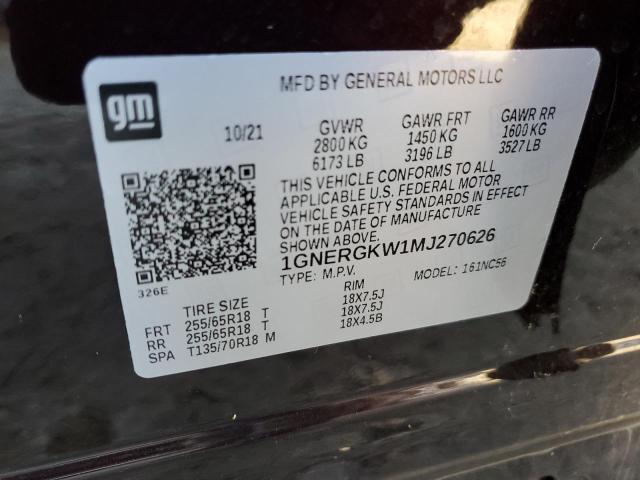 2021 CHEVROLET TRAVERSE L - 1GNERGKW1MJ270626