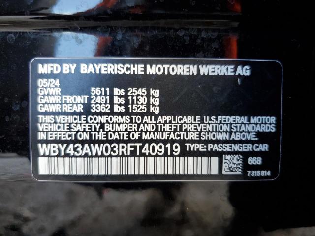 2024 BMW I4 EDRIVE WBY43AW03RFT40919