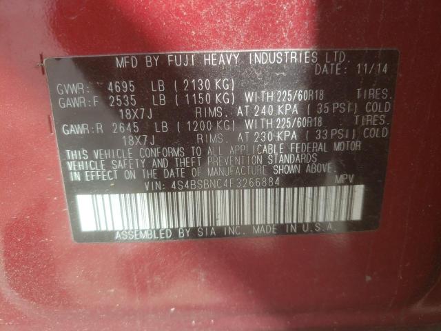 2015 SUBARU OUTBACK 2. - 4S4BSBNC4F3266884