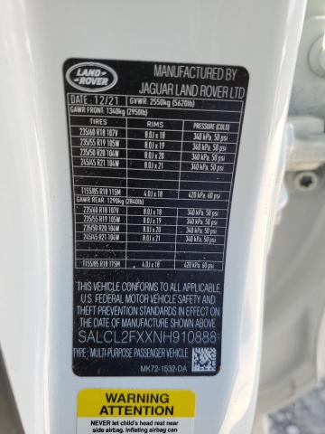 2022 LAND ROVER DISCOVERY - SALCL2FXXNH910888