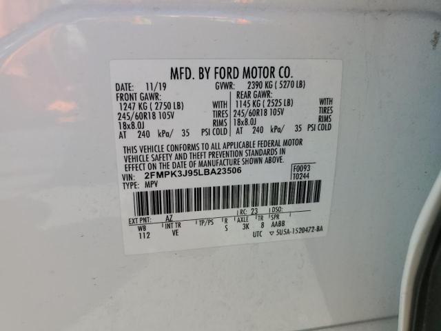 2020 FORD EDGE SEL - 2FMPK3J95LBA23506