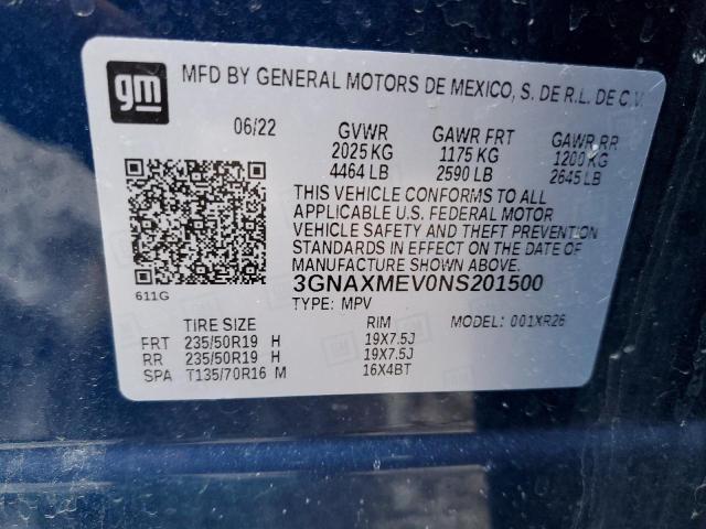 2022 CHEVROLET EQUINOX RS - 3GNAXMEV0NS201500