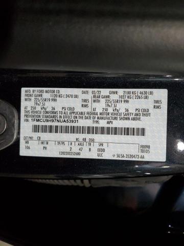 2022 FORD ESCAPE SEL - 1FMCU9H97NUA53931