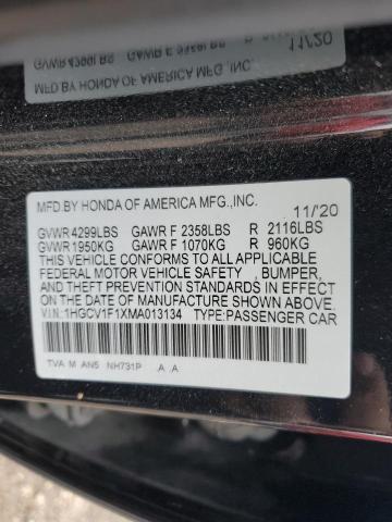 2021 HONDA ACCORD LX - 1HGCV1F1XMA013134