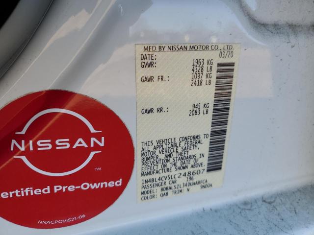 2020 NISSAN ALTIMA SR - 1N4BL4CV5LC248607