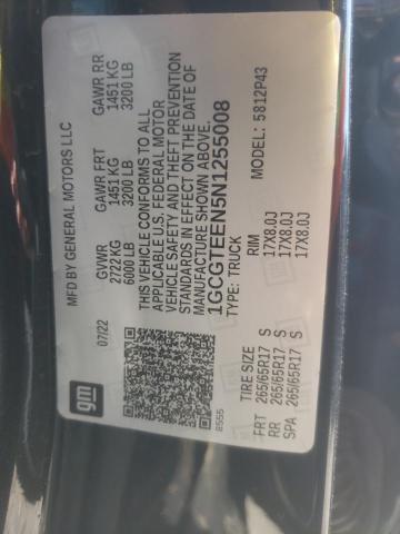 2022 CHEVROLET COLORADO Z 1GCGTEEN5N1255008