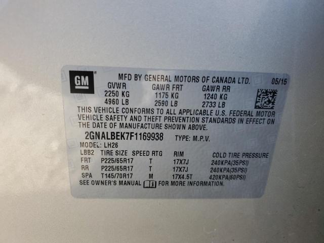 2015 CHEVROLET EQUINOX LT - 2GNALBEK7F1169938
