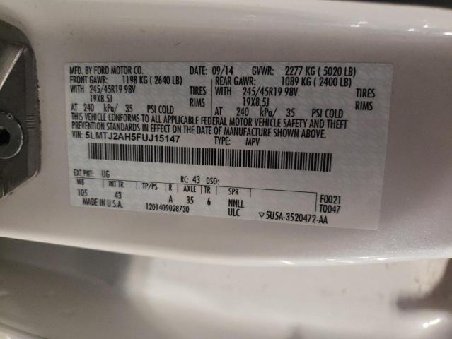 2015 LINCOLN MKC - 5LMTJ2AH5FUJ15147