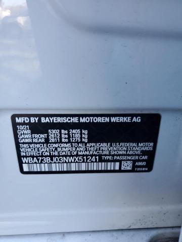2022 BMW 540 XI WBA73BJ03NWX51241
