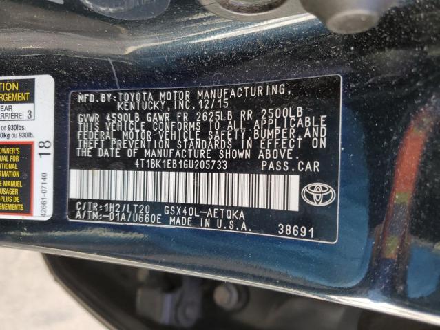 2016 TOYOTA AVALON XLE 4T1BK1EB1GU205733
