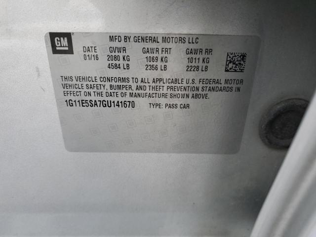2016 CHEVROLET MALIBU LIM - 1G11E5SA7GU141670