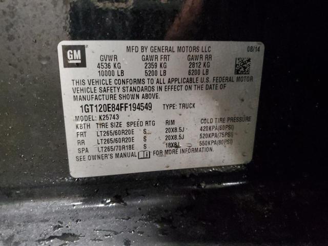 2015 GMC SIERRA K25 1GT120E84FF194549