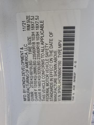 2022 HONDA ODYSSEY EX - 5FNRL6H7XNB047760