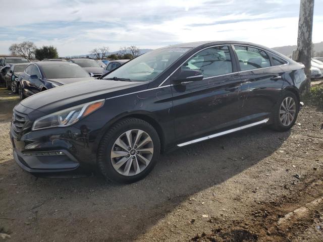 HYUNDAI SONATA SPO 2015 black  gas 5NPE34AF7FH032043 photo #1