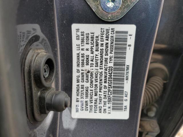 2016 HONDA CIVIC LX - 19XFC2F5XGE044203