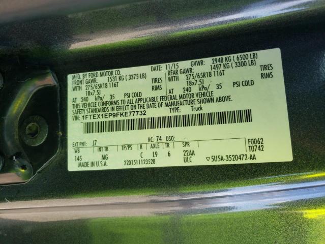 2015 FORD F150 SUPER - 1FTEX1EP9FKE77732