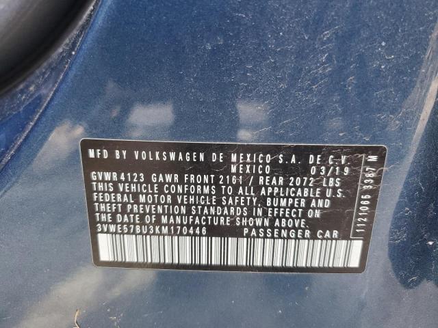 2019 VOLKSWAGEN JETTA SEL - 3VWE57BU3KM170446