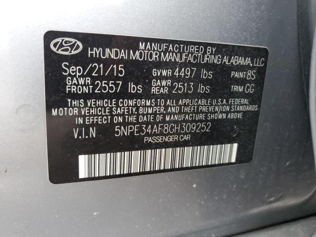 2016 HYUNDAI SONATA SPO - 5NPE34AF8GH309252