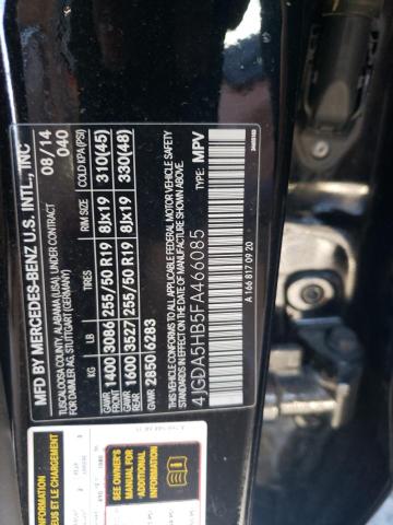 2015 MERCEDES-BENZ ML 350 4MA - 4JGDA5HB5FA466085