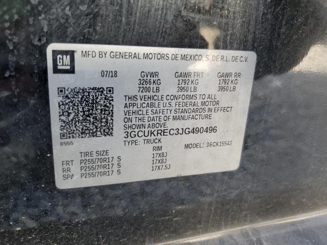 2018 CHEVROLET SILVERADO 3GCUKREC3JG490496