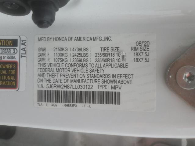 2020 HONDA CR-V EXL - 5J6RW2H87LL030122