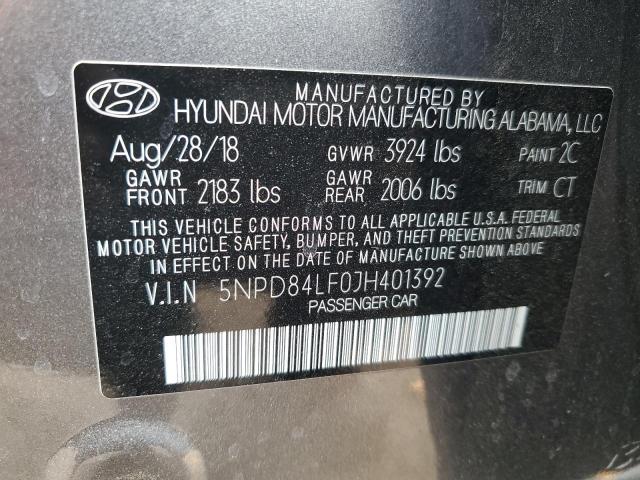 2018 HYUNDAI ELANTRA SE 5NPD84LF0JH401392