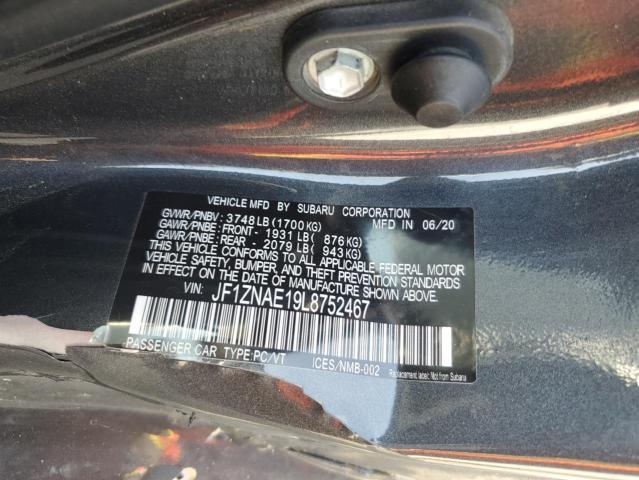 2020 TOYOTA 86 GT JF1ZNAE19L8752467