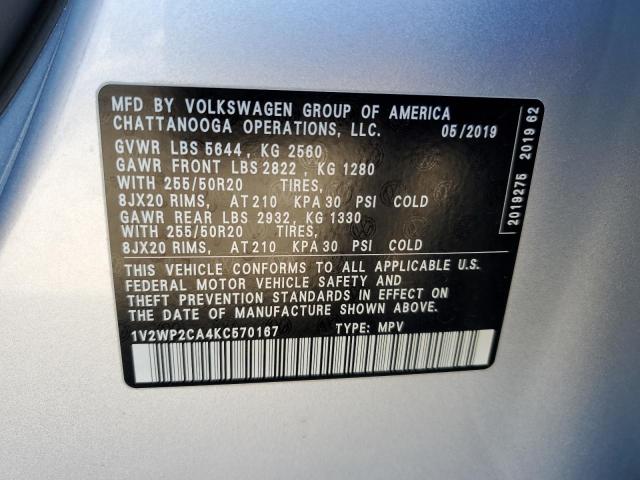 2019 VOLKSWAGEN ATLAS SE - 1V2WP2CA4KC570167