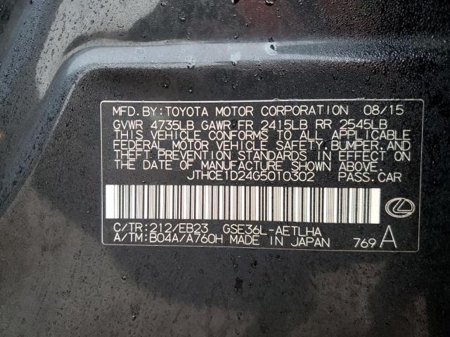 2016 LEXUS IS 350 JTHCE1D24G5010302