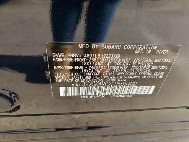 2020 SUBARU FORESTER S JF2SKARC2LH505700