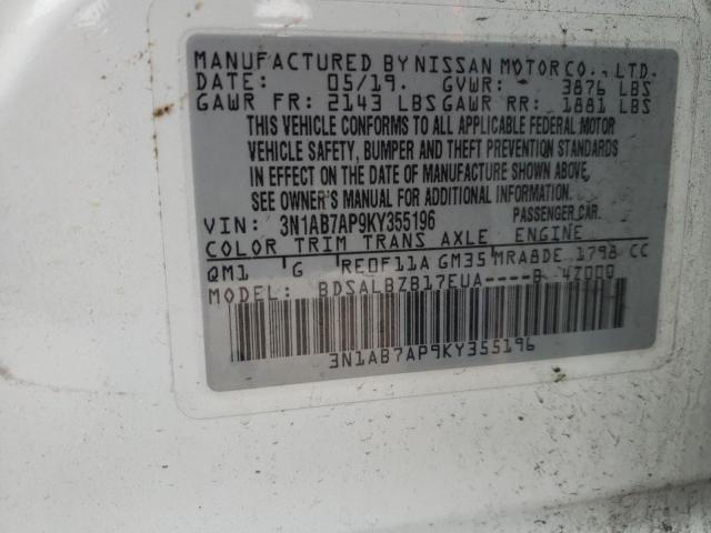 2019 NISSAN SENTRA S - 3N1AB7AP9KY355196