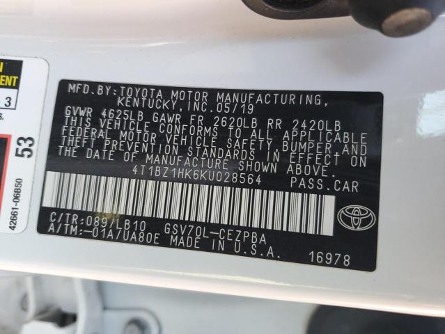2019 TOYOTA CAMRY XSE - 4T1BZ1HK6KU028564
