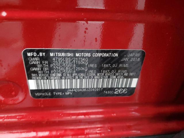 2018 MITSUBISHI OUTLANDER - JA4AD3A36JZ040917