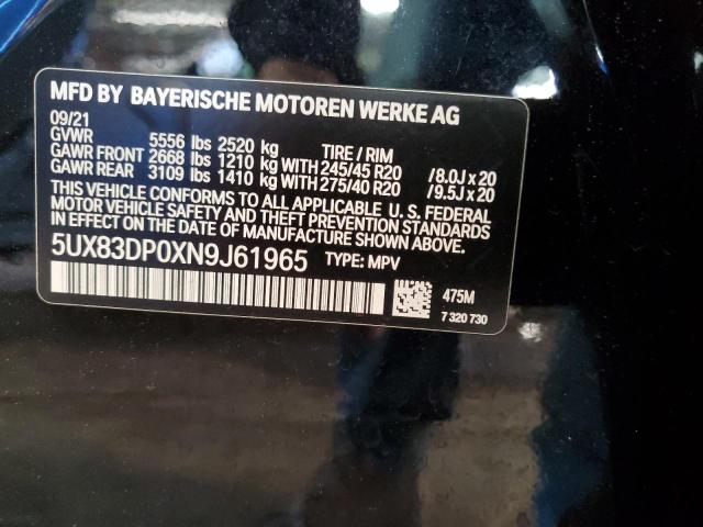 2022 BMW X3 M40I 5UX83DP0XN9J61965