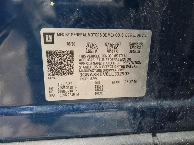2020 CHEVROLET EQUINOX LT - 3GNAXKEV0LL332907