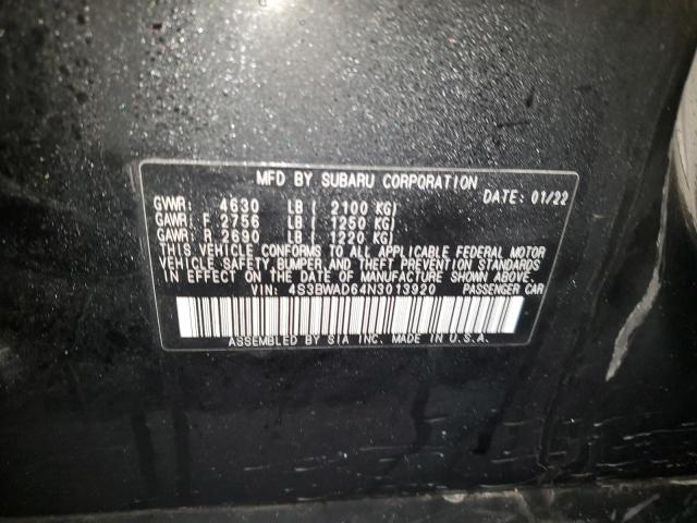 2022 SUBARU LEGACY PRE - 4S3BWAD64N3013920