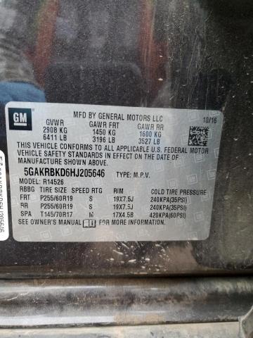 2017 BUICK ENCLAVE - 5GAKRBKD6HJ205646