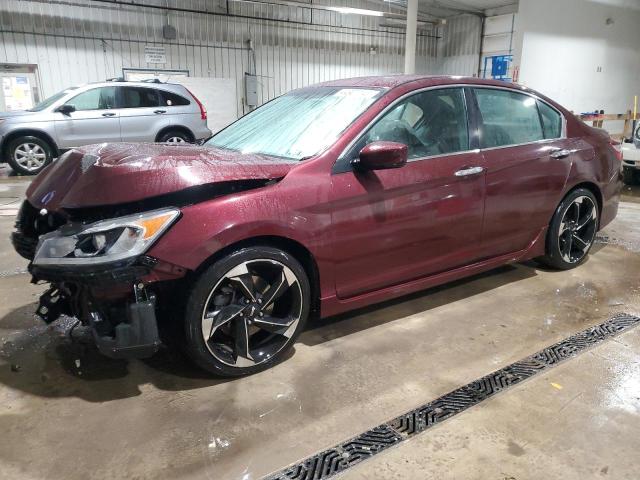 HONDA ACCORD SPO 2017 maroon  gas 1HGCR2F55HA189124 photo #1