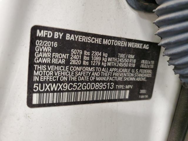 2016 BMW X3 XDRIVE2 - 5UXWX9C52G0D89513