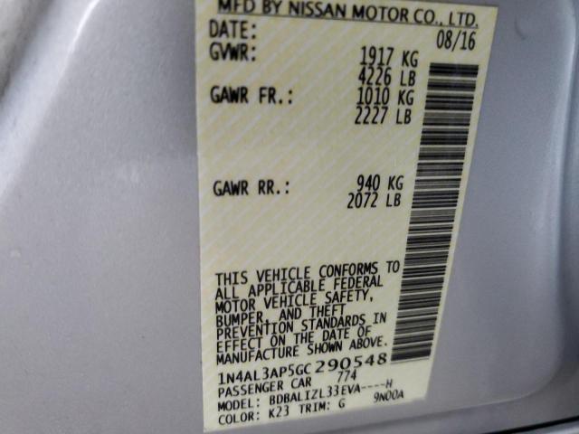 2016 NISSAN ALTIMA 2.5 - 1N4AL3AP5GC290548