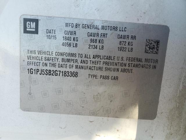 2016 CHEVROLET CRUZE LIMI - 1G1PJ5SB2G7183368