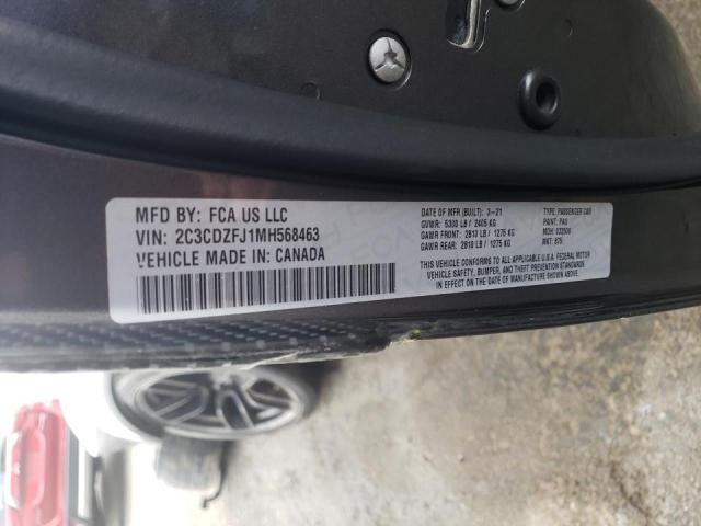 2021 DODGE CHALLENGER - 2C3CDZFJ1MH568463