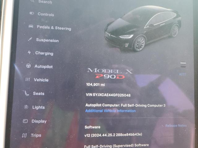 2016 TESLA MODEL X - 5YJXCAE44GF025048