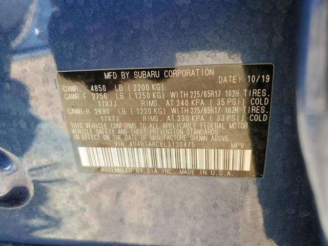 2020 SUBARU OUTBACK 4S4BTAAC8L3130475