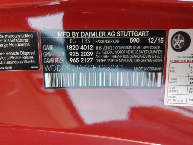 2016 MERCEDES-BENZ SLK 300 WDDPK3JA4GF123041