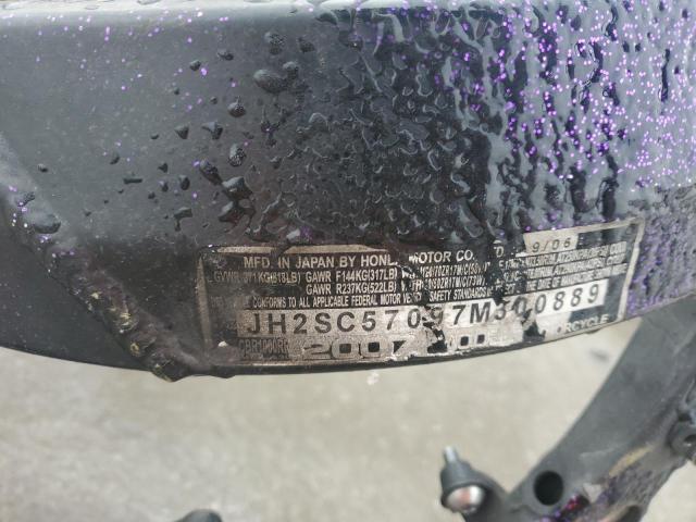 2007 HONDA CBR1000 RR JH2SC57097M300889