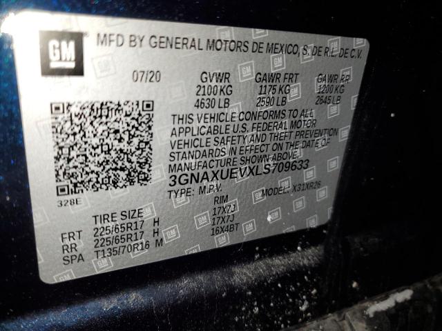 2020 CHEVROLET EQUINOX LT - 3GNAXUEVXLS709633