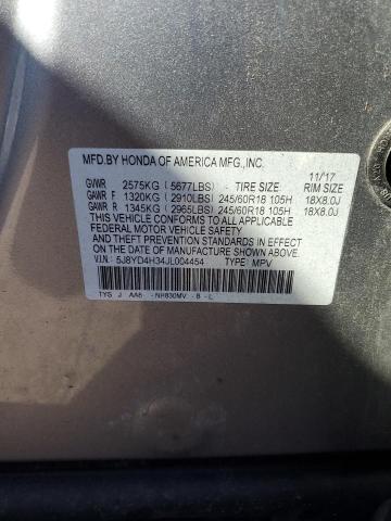 2018 ACURA MDX 5J8YD4H34JL004454