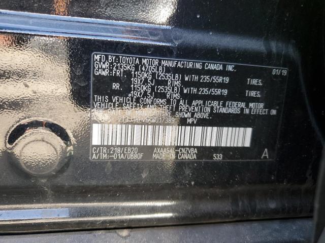2019 TOYOTA RAV4 ADVEN - 2T3J1RFV6KW017389